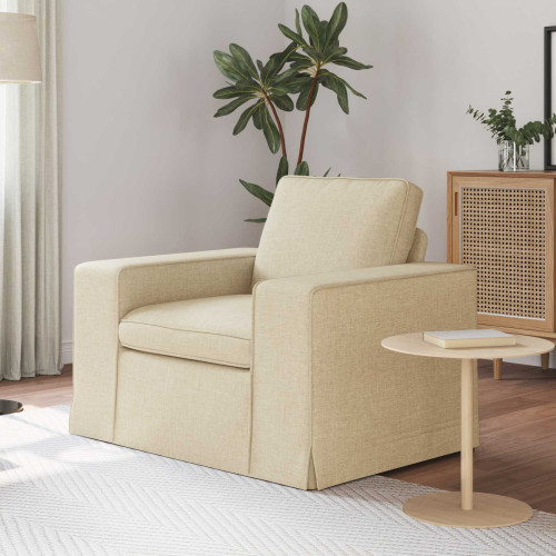 vidaXL Soffa Kräm 103 x 80 x 82 cm tyg