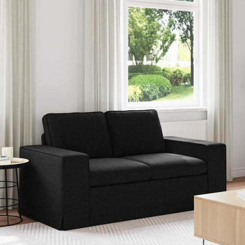 vidaXL Soffa Svart 162 x 80 x 82 cm tyg