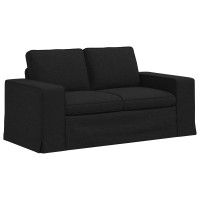 Produktbild för Soffa Svart 162 x 80 x 82 cm tyg