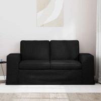 Produktbild för Soffa Svart 162 x 80 x 82 cm tyg