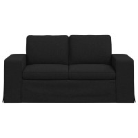Produktbild för Soffa Svart 162 x 80 x 82 cm tyg
