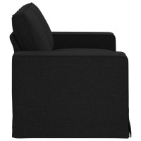 Produktbild för Soffa Svart 162 x 80 x 82 cm tyg