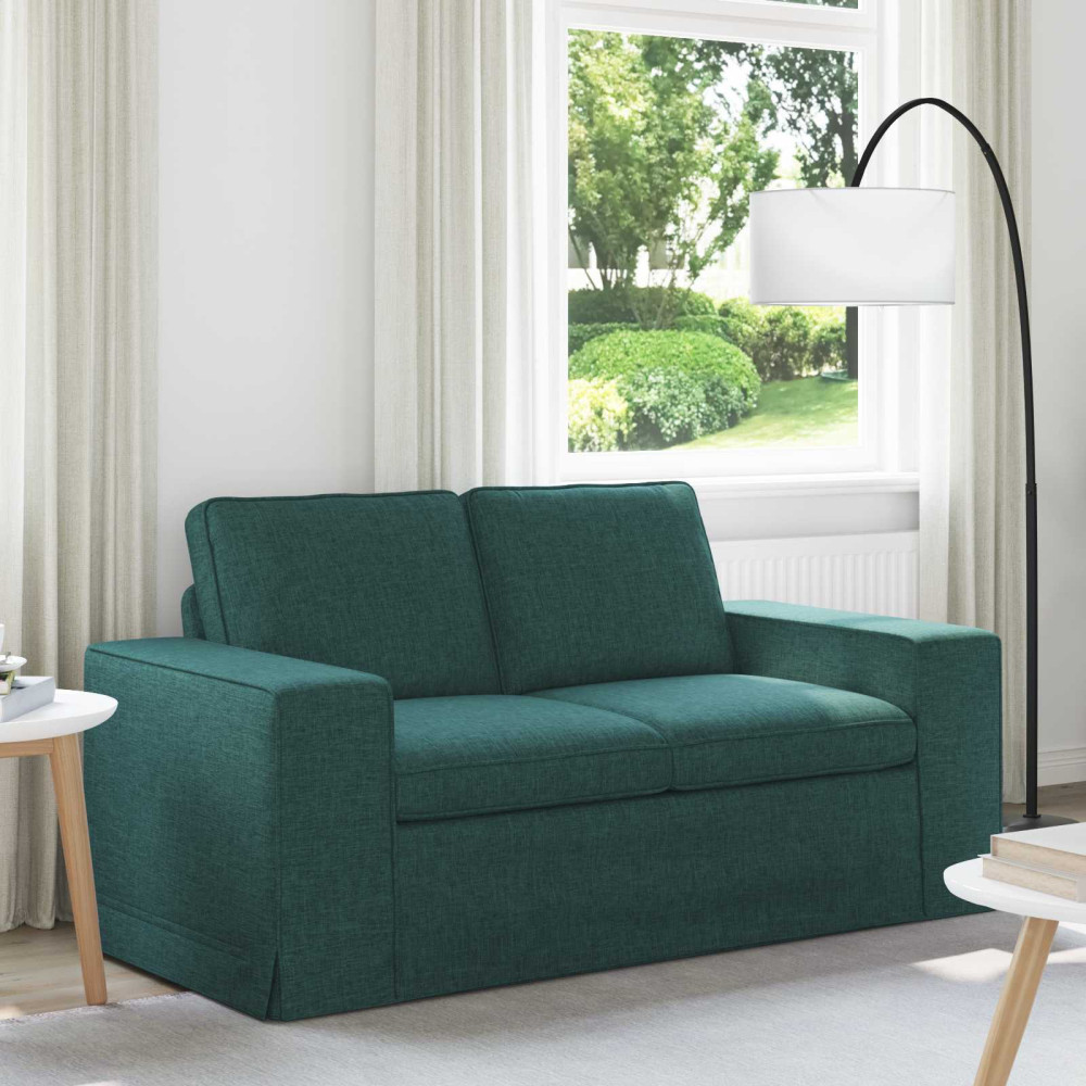 Produktbild för Soffa Mörkgrön 162 x 80 x 82 cm tyg
