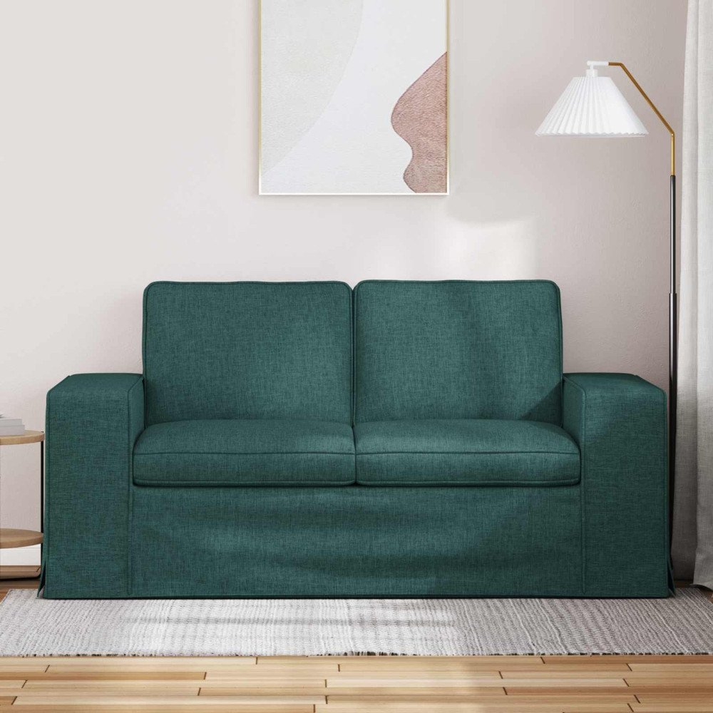 Produktbild för Soffa Mörkgrön 162 x 80 x 82 cm tyg