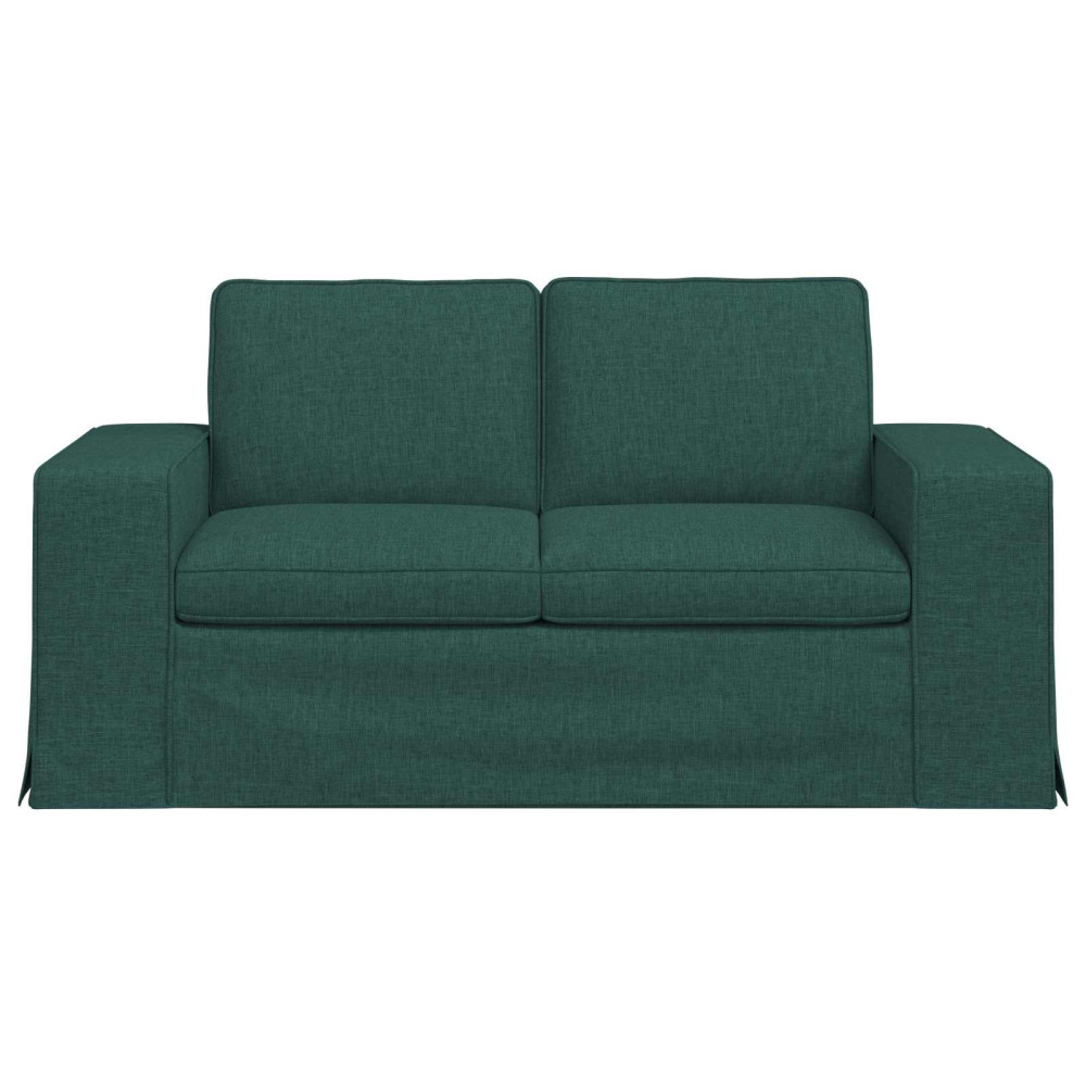 Produktbild för Soffa Mörkgrön 162 x 80 x 82 cm tyg