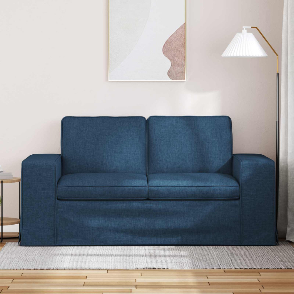 Produktbild för Soffa Blå 162 x 80 x 82 cm tyg