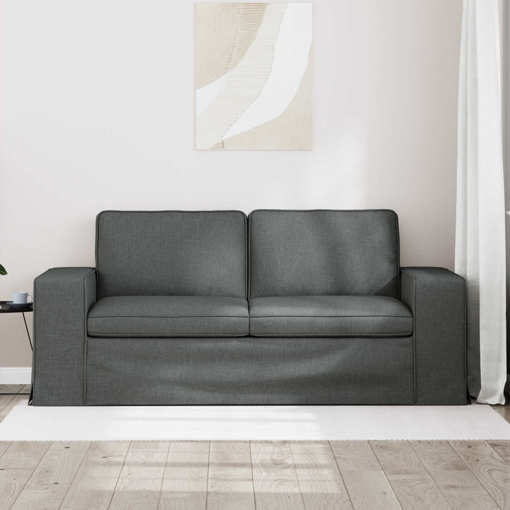 Produktbild för Soffa Mörkgrå 182 x 80 x 82 cm tyg