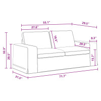Produktbild för Soffa Mörkgrå 182 x 80 x 82 cm tyg