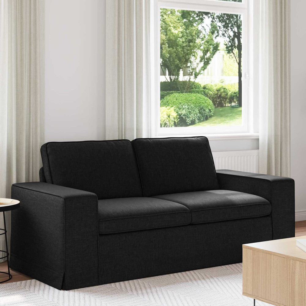 Produktbild för Soffa Svart 182 x 80 x 82 cm tyg