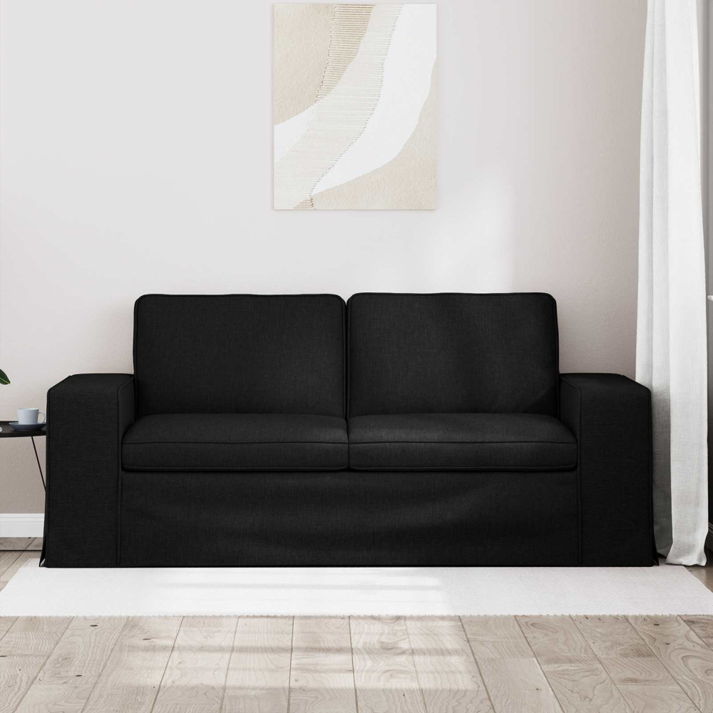 Produktbild för Soffa Svart 182 x 80 x 82 cm tyg