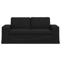 Produktbild för Soffa Svart 182 x 80 x 82 cm tyg