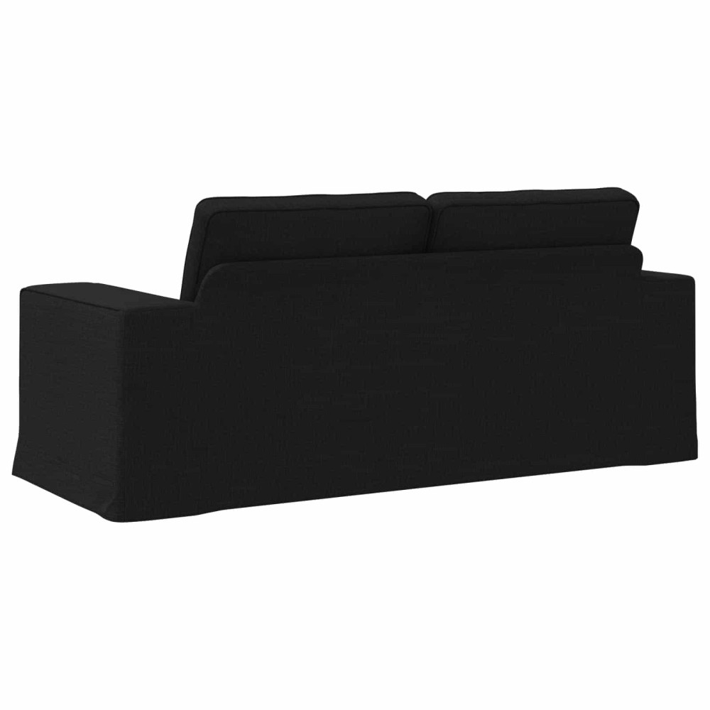Produktbild för Soffa Svart 182 x 80 x 82 cm tyg