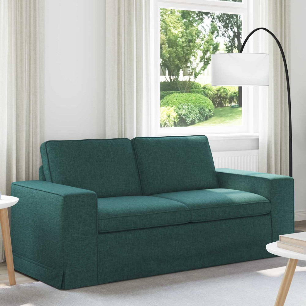Produktbild för Soffa Mörkgrön 182 x 80 x 82 cm tyg