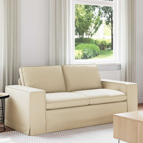 vidaXL Soffa Kräm 182 x 80 x 82 cm tyg