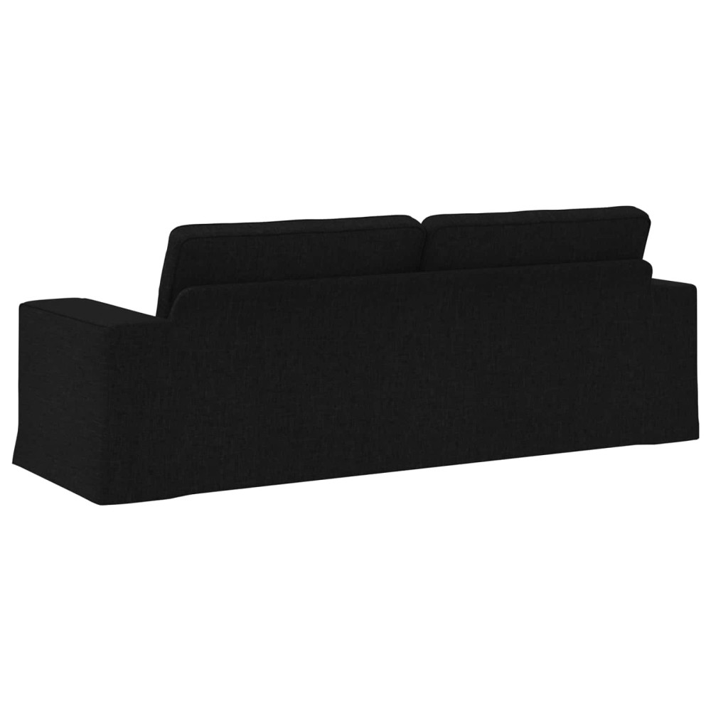 Produktbild för Soffa Svart 222 x 80 x 82 cm tyg