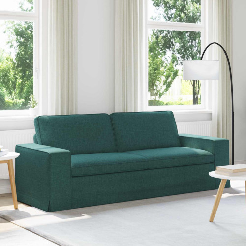 vidaXL Soffa Mörkgrön 222 x 80 x 82 cm tyg