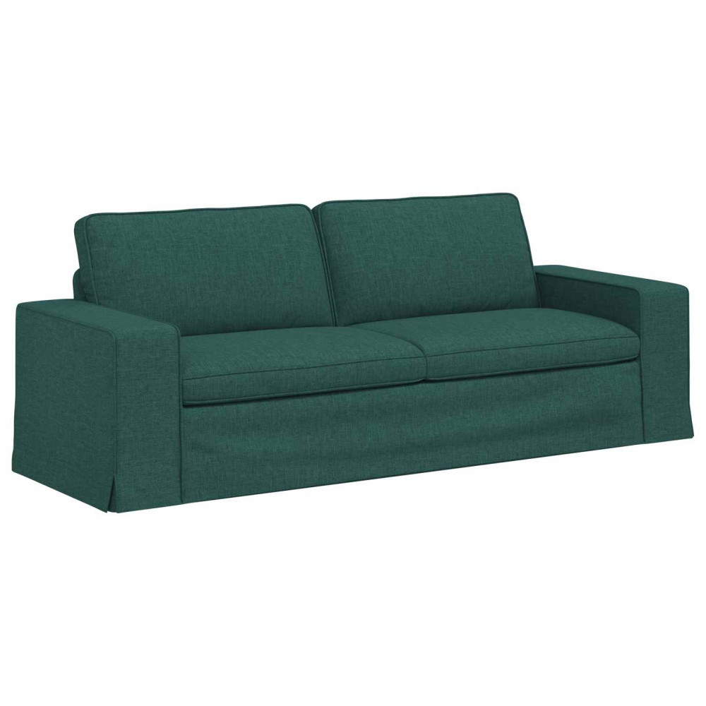 Produktbild för Soffa Mörkgrön 222 x 80 x 82 cm tyg
