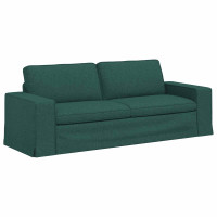 Produktbild för Soffa Mörkgrön 222 x 80 x 82 cm tyg