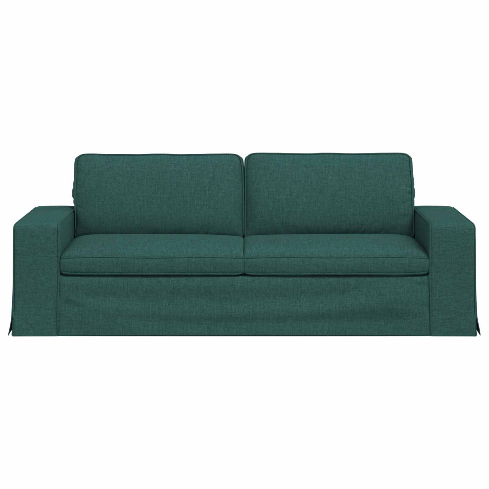 Produktbild för Soffa Mörkgrön 222 x 80 x 82 cm tyg