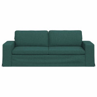 Produktbild för Soffa Mörkgrön 222 x 80 x 82 cm tyg