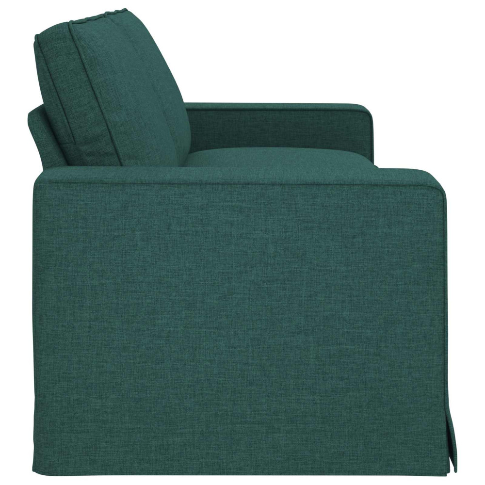 Produktbild för Soffa Mörkgrön 222 x 80 x 82 cm tyg