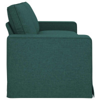 Produktbild för Soffa Mörkgrön 222 x 80 x 82 cm tyg