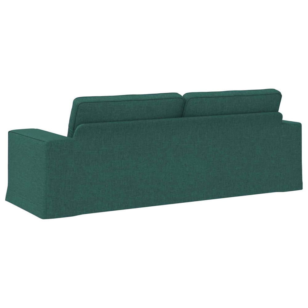 Produktbild för Soffa Mörkgrön 222 x 80 x 82 cm tyg