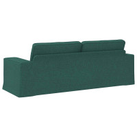 Produktbild för Soffa Mörkgrön 222 x 80 x 82 cm tyg