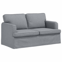 Produktbild för Soffa Ljusgrå 144 x 80 x 85 cm tyg