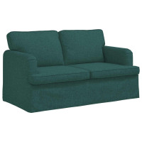 Produktbild för Soffa Mörkgrön 144 x 80 x 85 cm tyg