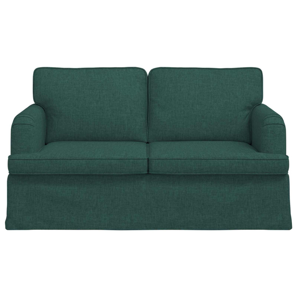 Produktbild för Soffa Mörkgrön 144 x 80 x 85 cm tyg