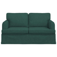 Produktbild för Soffa Mörkgrön 144 x 80 x 85 cm tyg