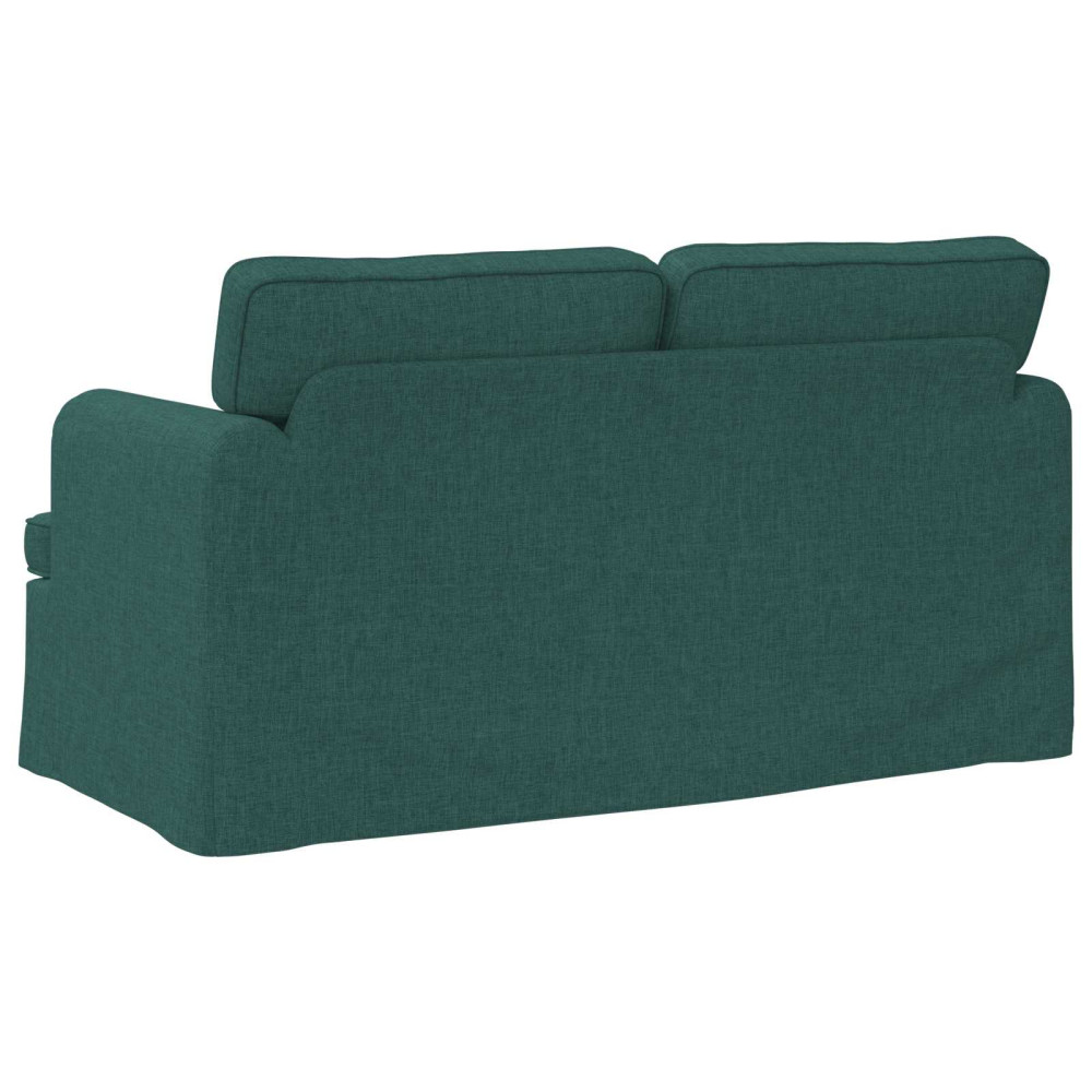 Produktbild för Soffa Mörkgrön 144 x 80 x 85 cm tyg