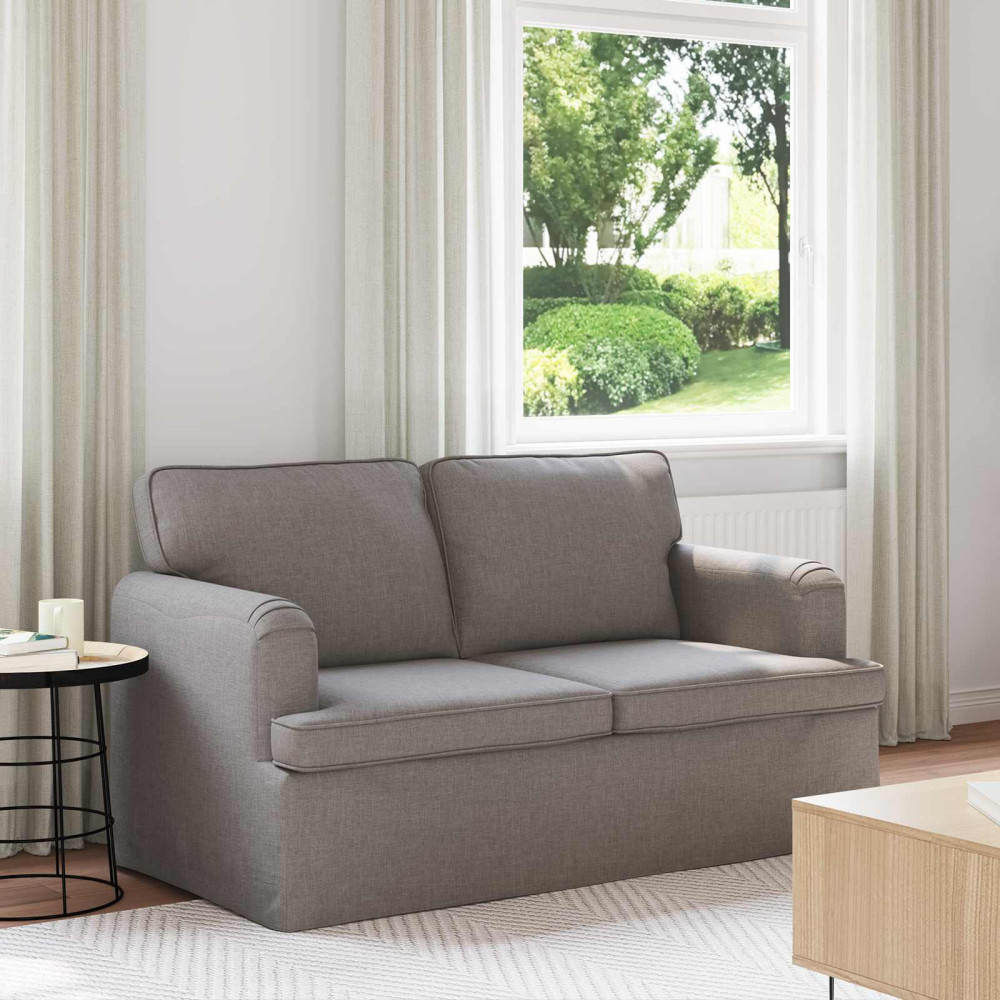 Produktbild för Soffa Taupe 144 x 80 x 85 cm tyg