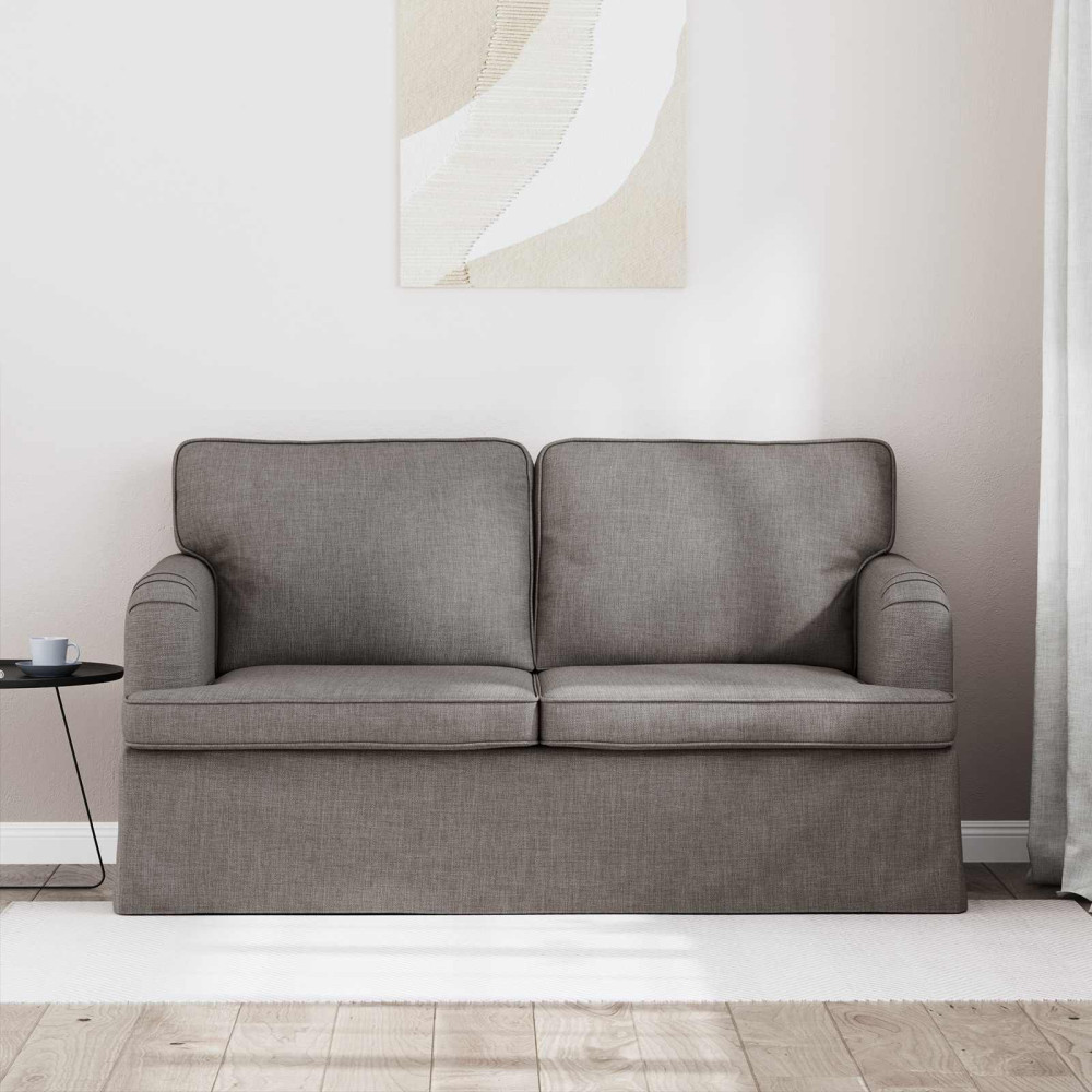Produktbild för Soffa Taupe 144 x 80 x 85 cm tyg