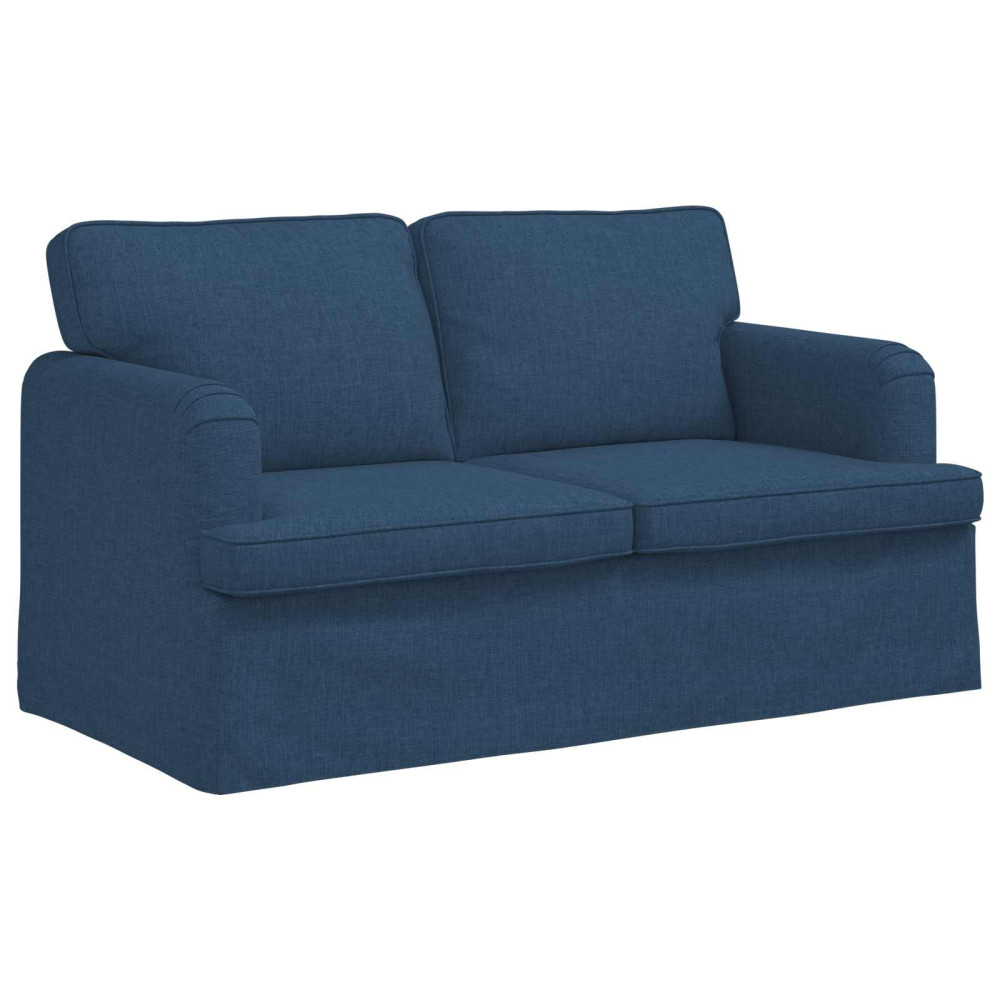 Produktbild för Soffa Blå 144 x 80 x 85 cm tyg