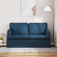 Produktbild för Soffa Blå 144 x 80 x 85 cm tyg