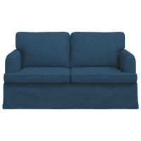 Produktbild för Soffa Blå 144 x 80 x 85 cm tyg