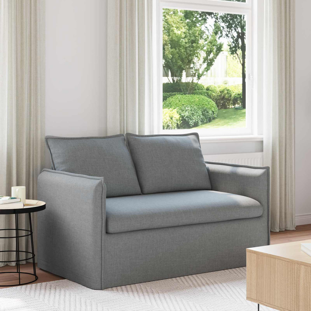 Produktbild för Soffa Ljusgrå 136 x 82 x 85 cm tyg