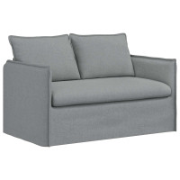 Produktbild för Soffa Ljusgrå 136 x 82 x 85 cm tyg