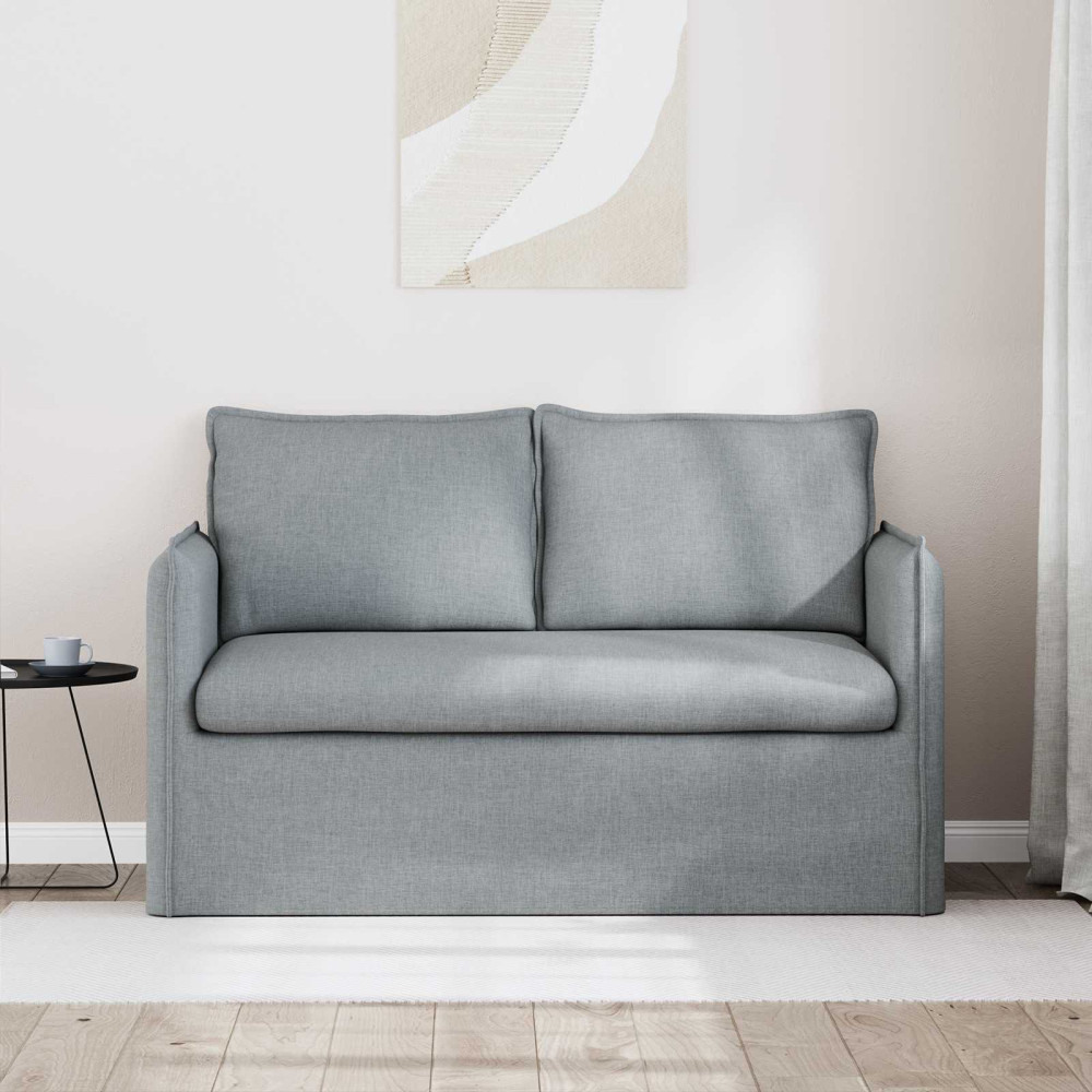 Produktbild för Soffa Ljusgrå 136 x 82 x 85 cm tyg