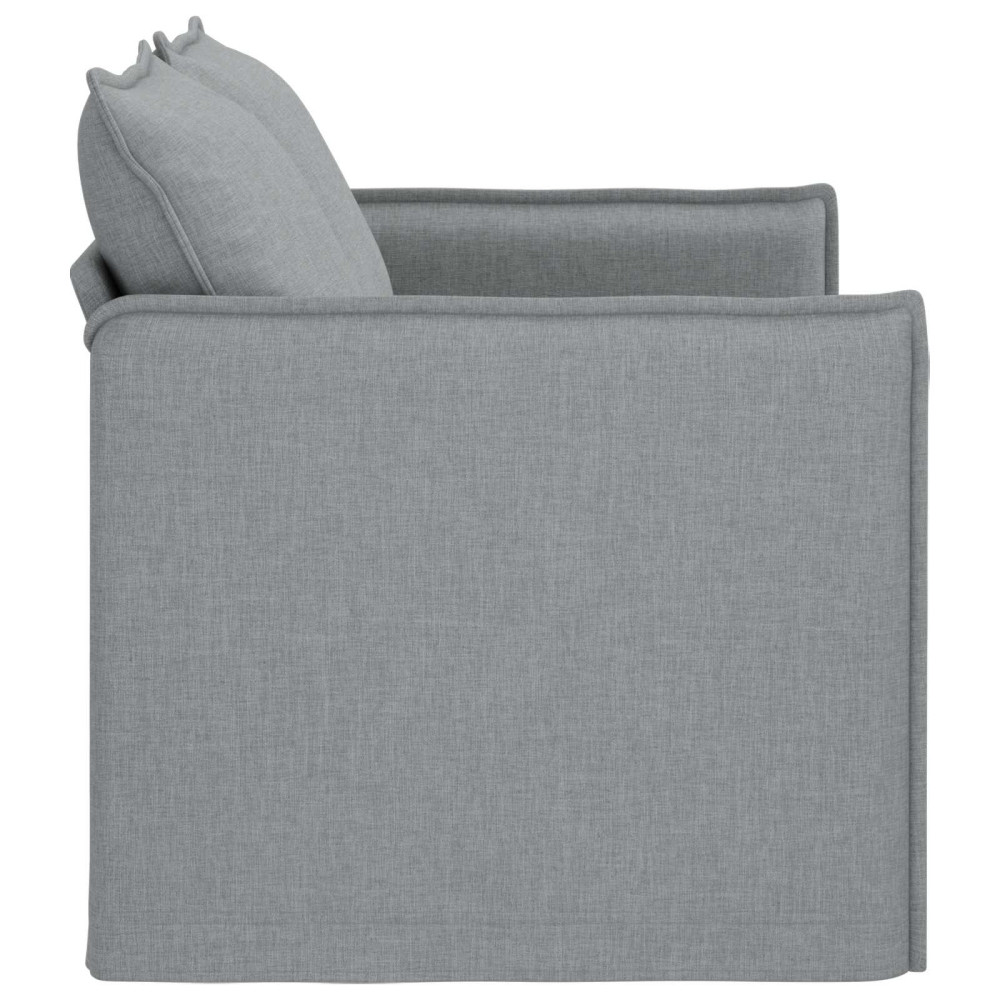 Produktbild för Soffa Ljusgrå 136 x 82 x 85 cm tyg
