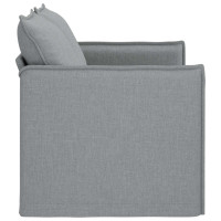 Produktbild för Soffa Ljusgrå 136 x 82 x 85 cm tyg