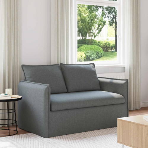 vidaXL Soffa Mörkgrå 136 x 82 x 85 cm tyg