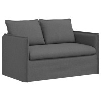 Produktbild för Soffa Mörkgrå 136 x 82 x 85 cm tyg