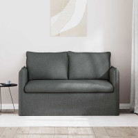 Produktbild för Soffa Mörkgrå 136 x 82 x 85 cm tyg