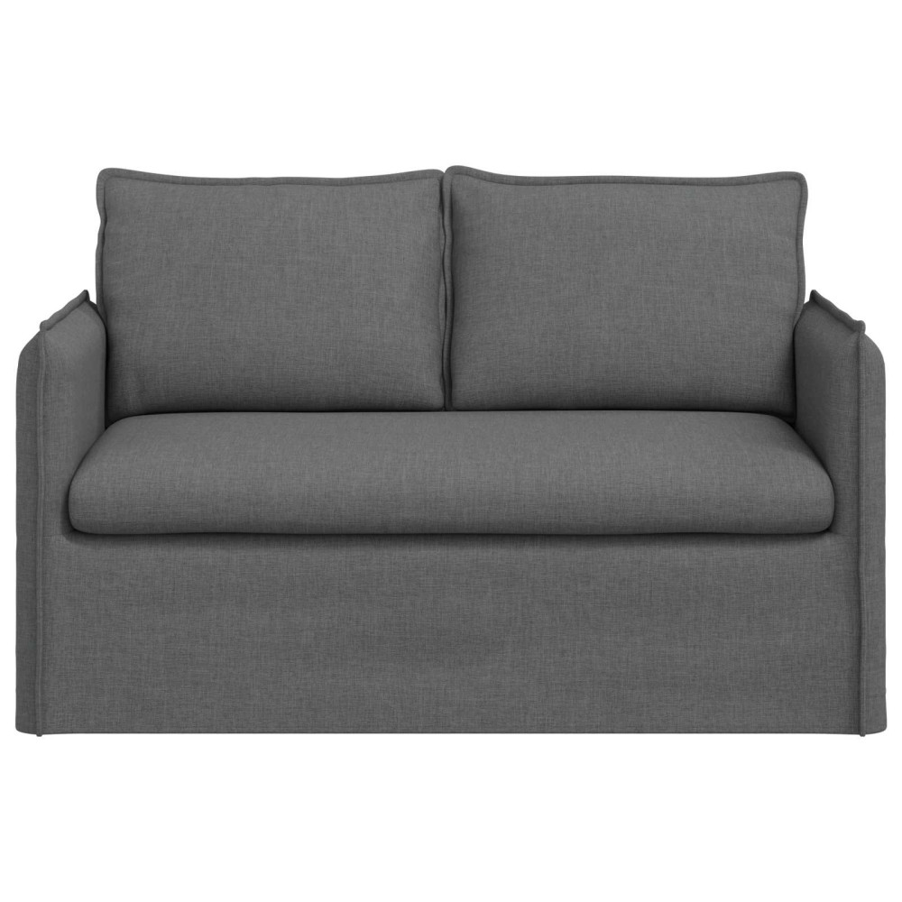 Produktbild för Soffa Mörkgrå 136 x 82 x 85 cm tyg