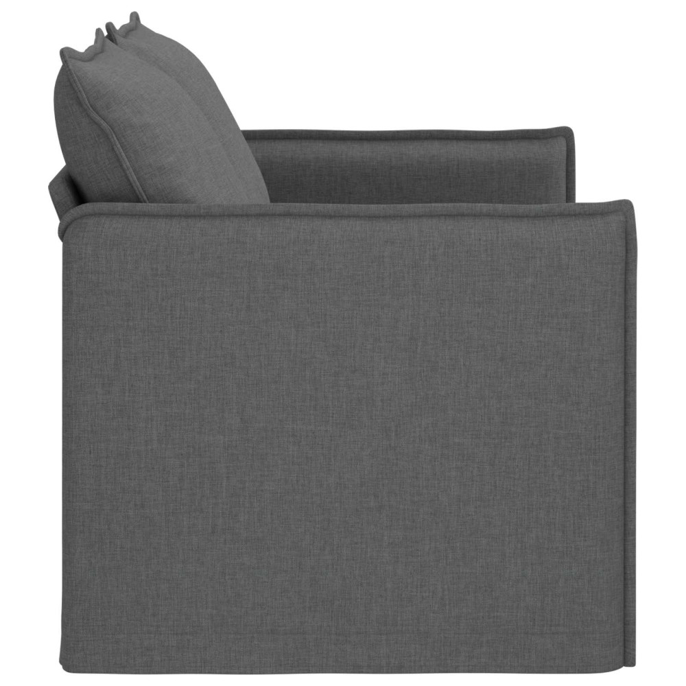 Produktbild för Soffa Mörkgrå 136 x 82 x 85 cm tyg