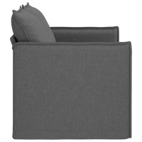 Produktbild för Soffa Mörkgrå 136 x 82 x 85 cm tyg