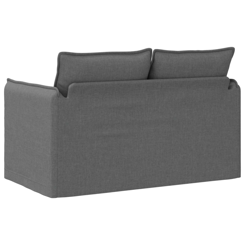 Produktbild för Soffa Mörkgrå 136 x 82 x 85 cm tyg